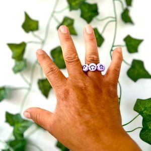 Purple Smiley Ring💜🫶🏻✨😁, |size Teen-Adult|